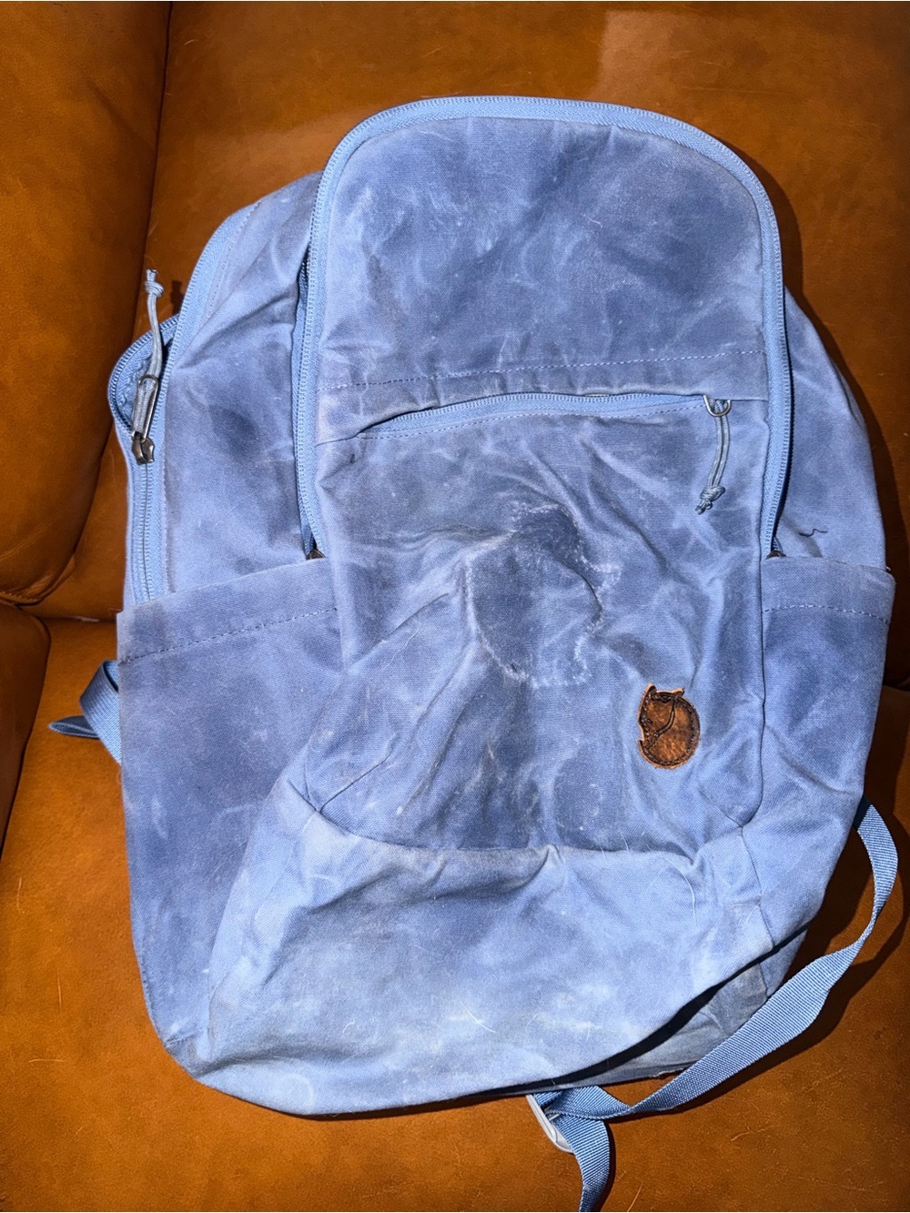 Fjällraven Blue Canvas Backpack